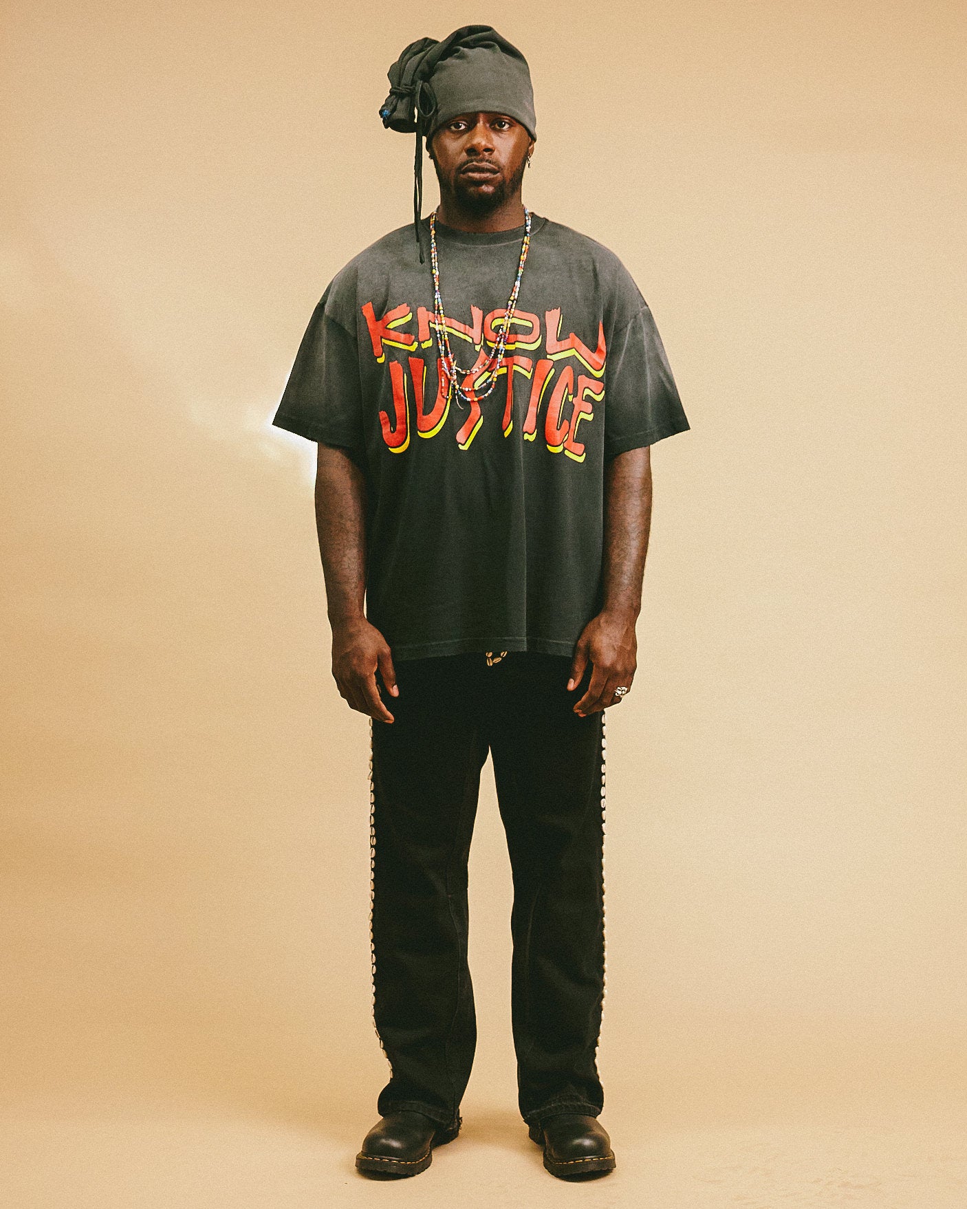 Know Justice Know Peace Aged T-Shirt