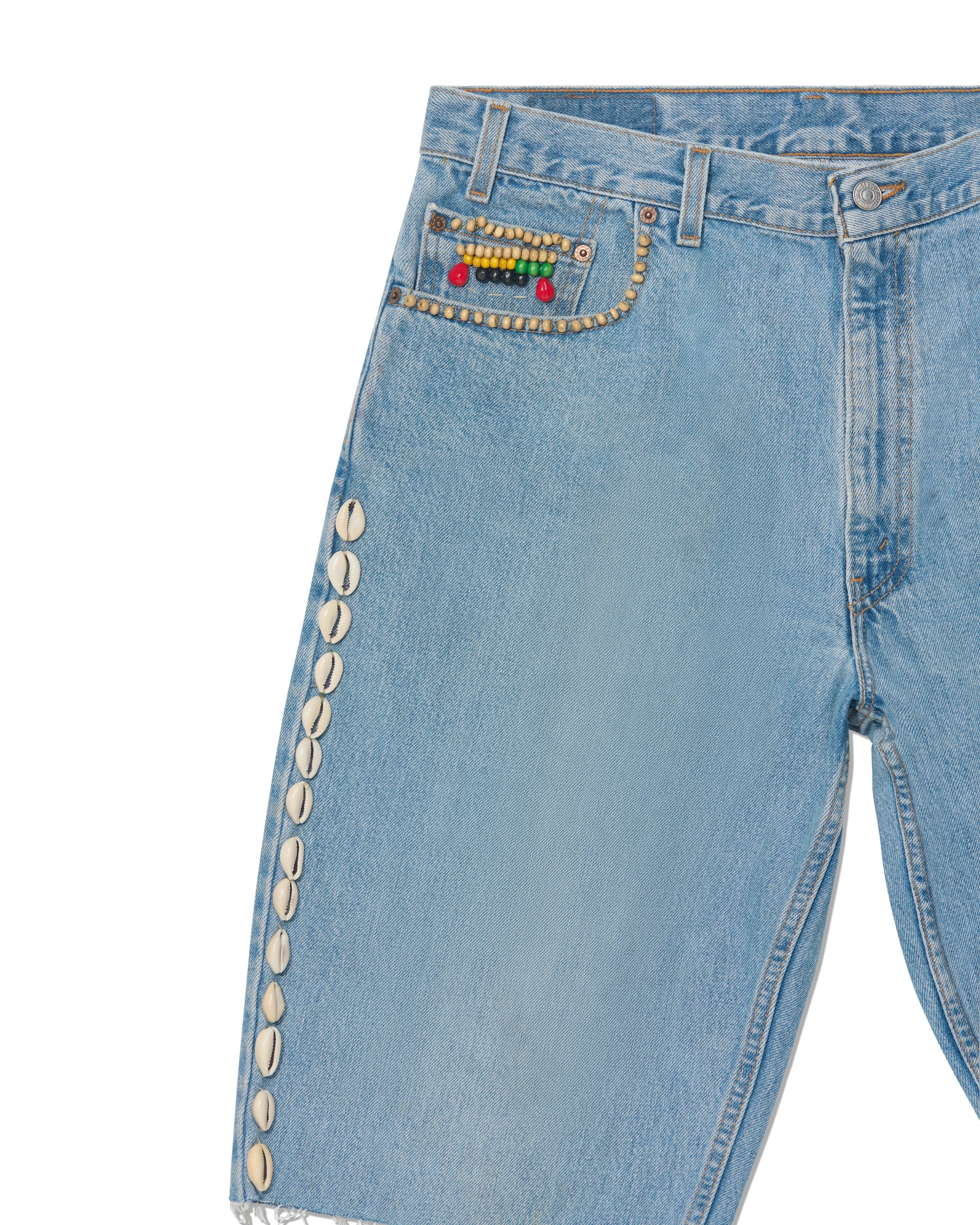 Barriers Cowrie Aged Denim Shorts