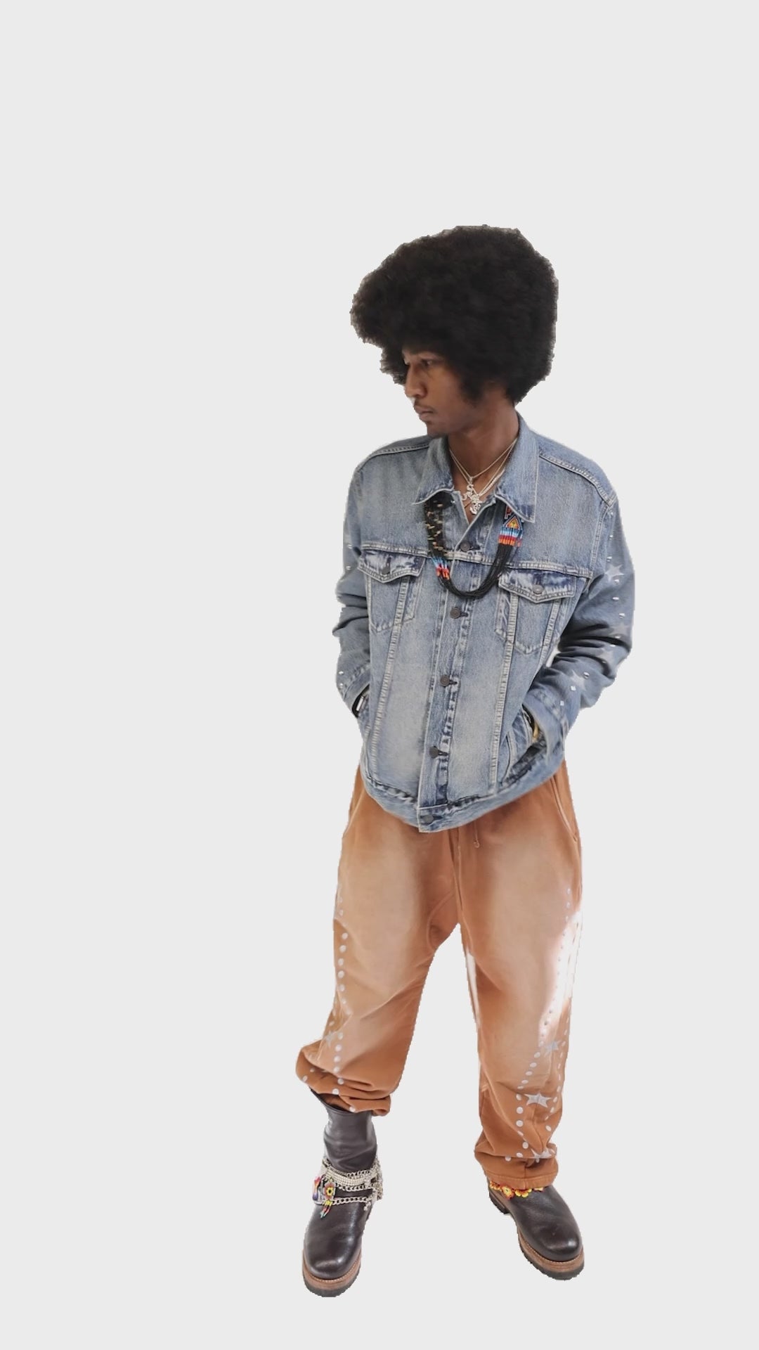 Denim Studded Jacket – Barriers Worldwide