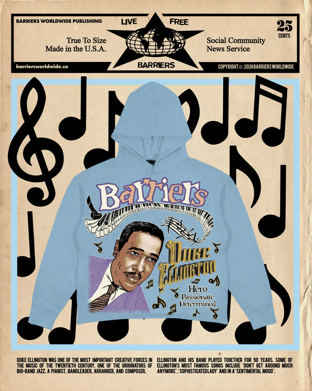 Barriers Duke Ellington Hoodie