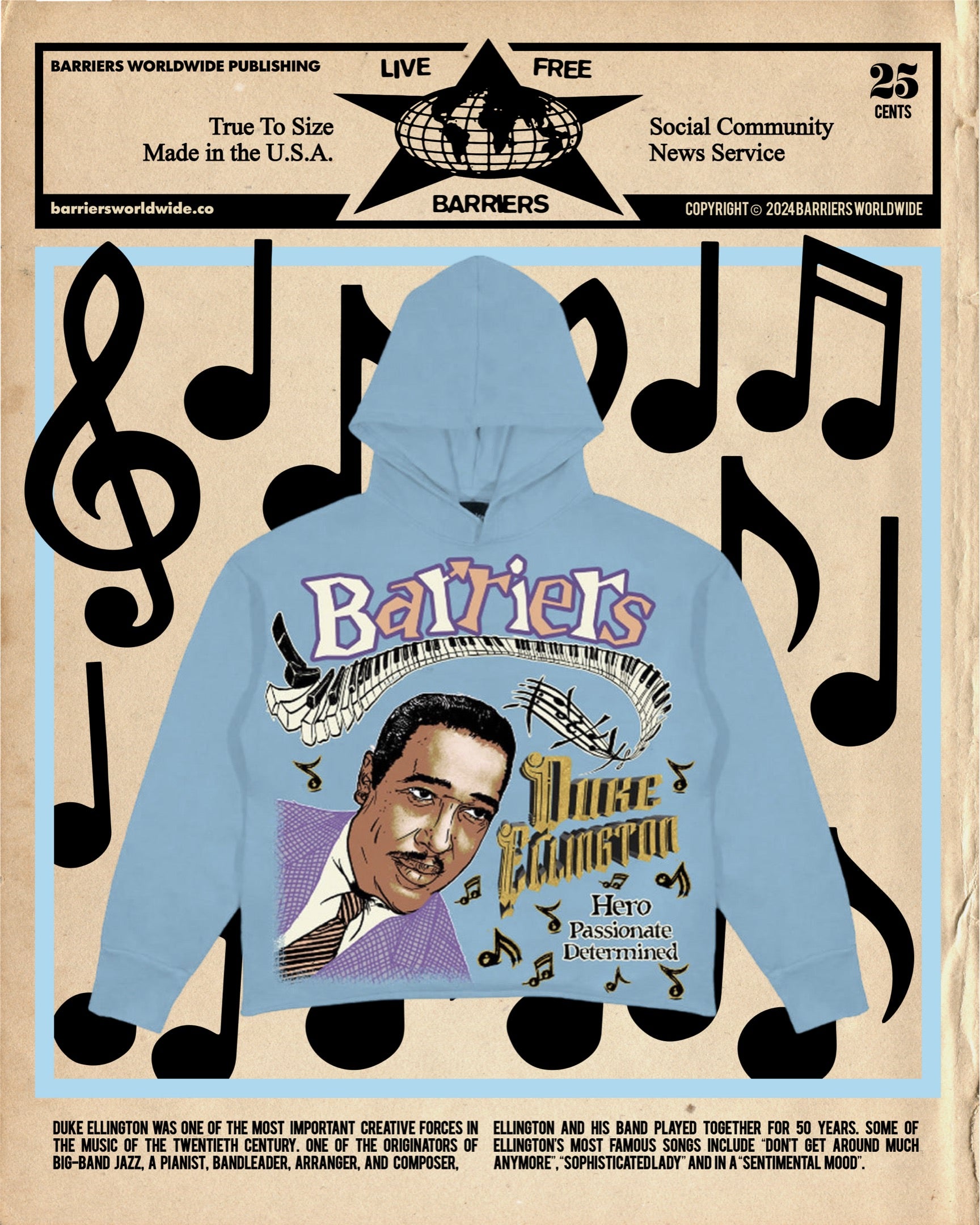 Barriers Duke Ellington Hoodie