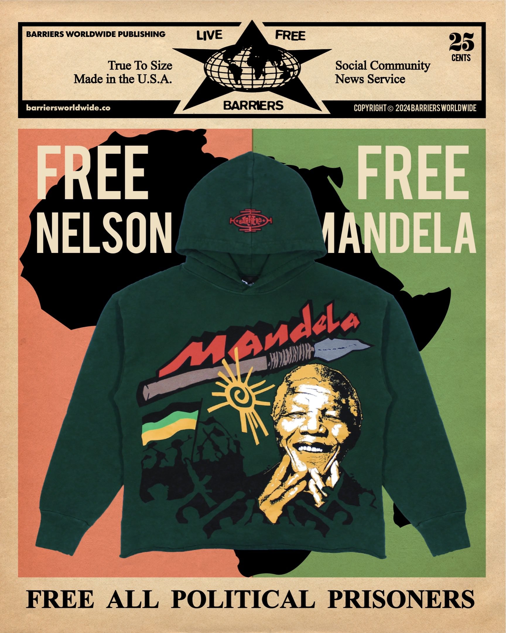 Barriers Nelson Mandela Hoodie