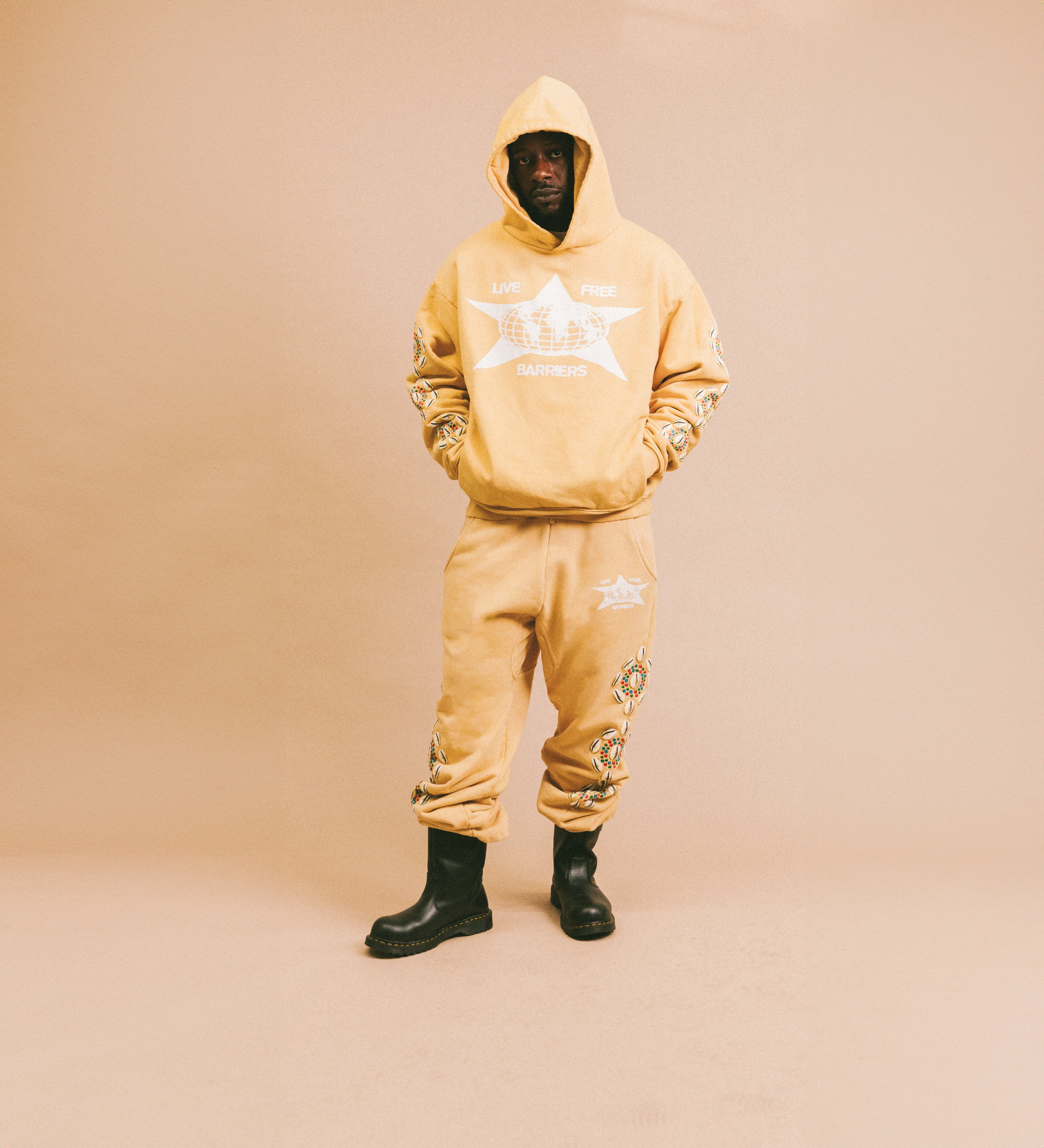 Mustard Cowrie Shell Hoodie