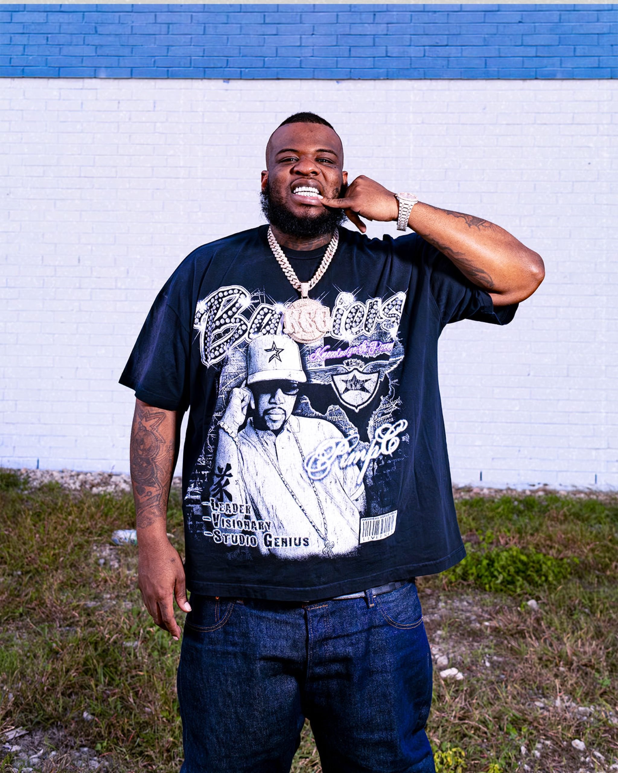 Barriers Pimp C Vintage Black Tee