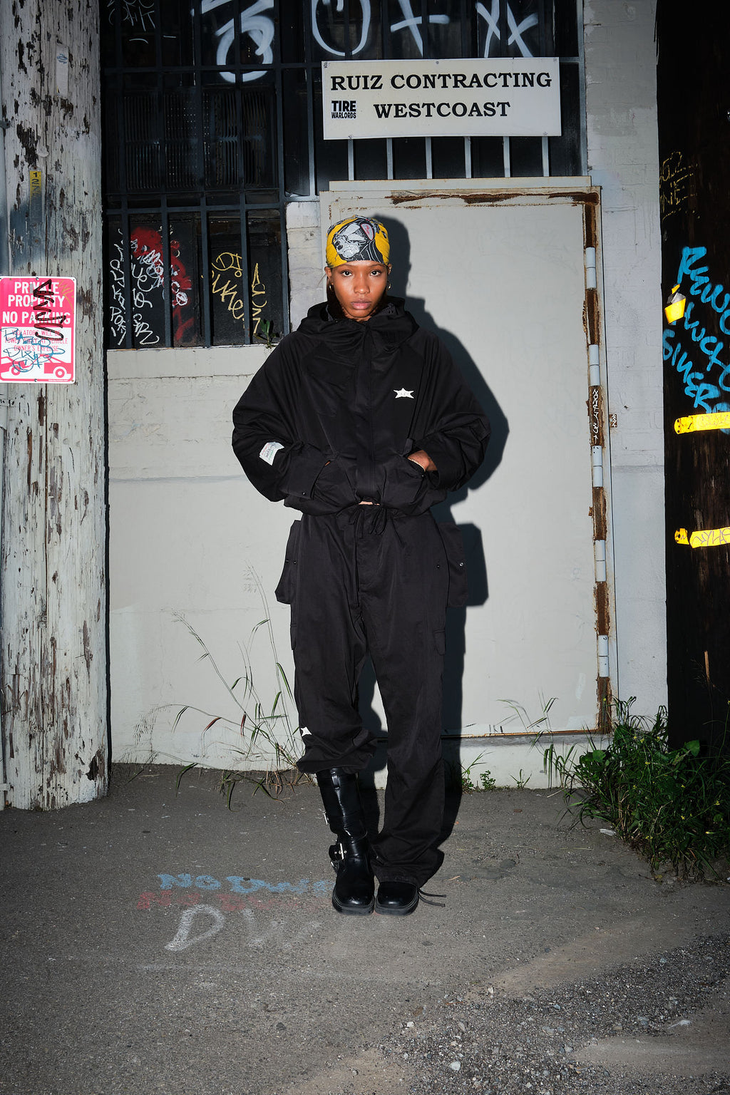 STAR HOODED NYLON JACKET