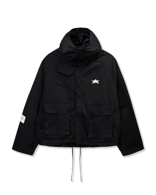 STAR HOODED NYLON JACKET