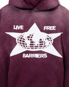 Barriers Cowrie Maroon Hoodie