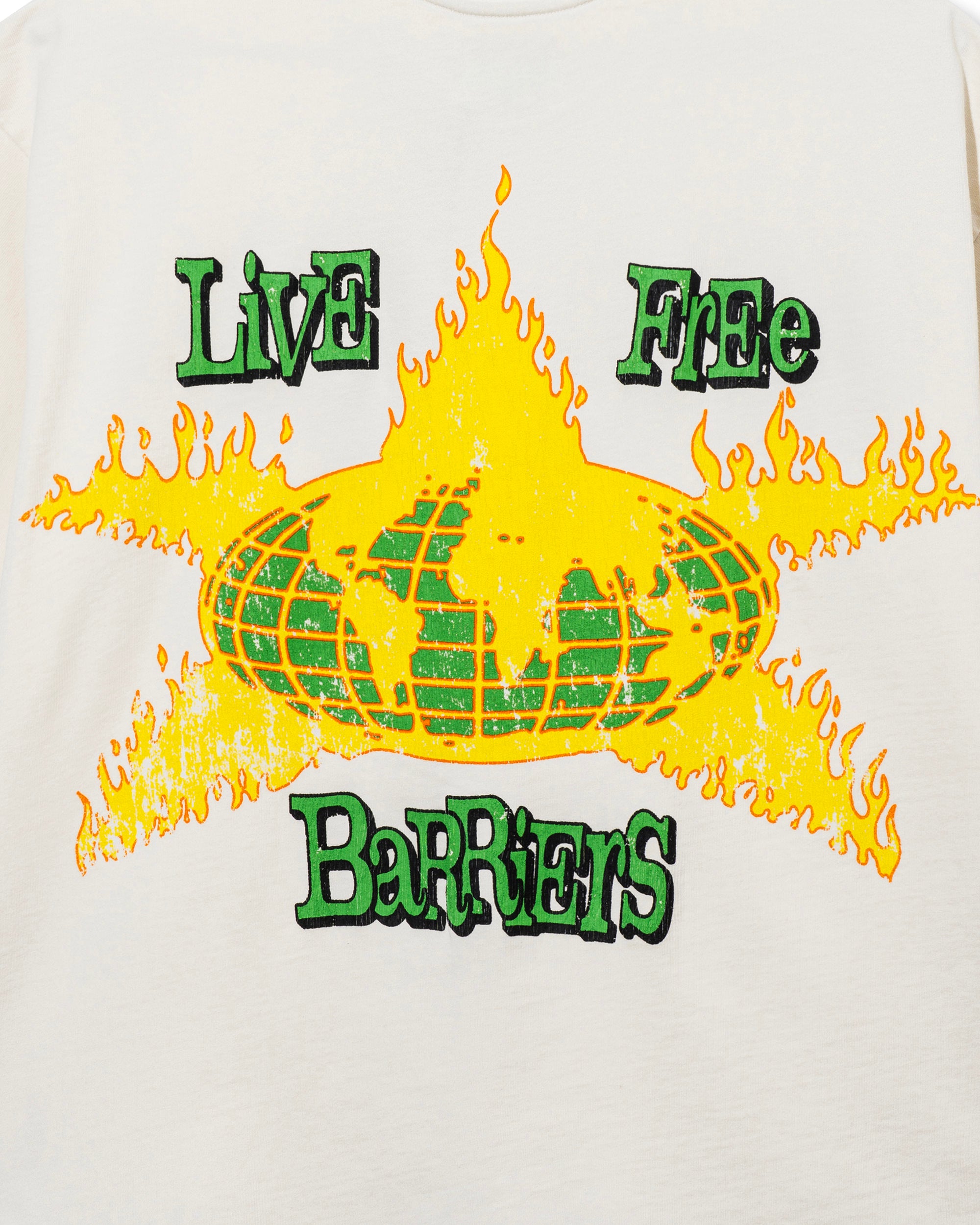 WORLD IN FLAMES SS TEE - OFF WHITE