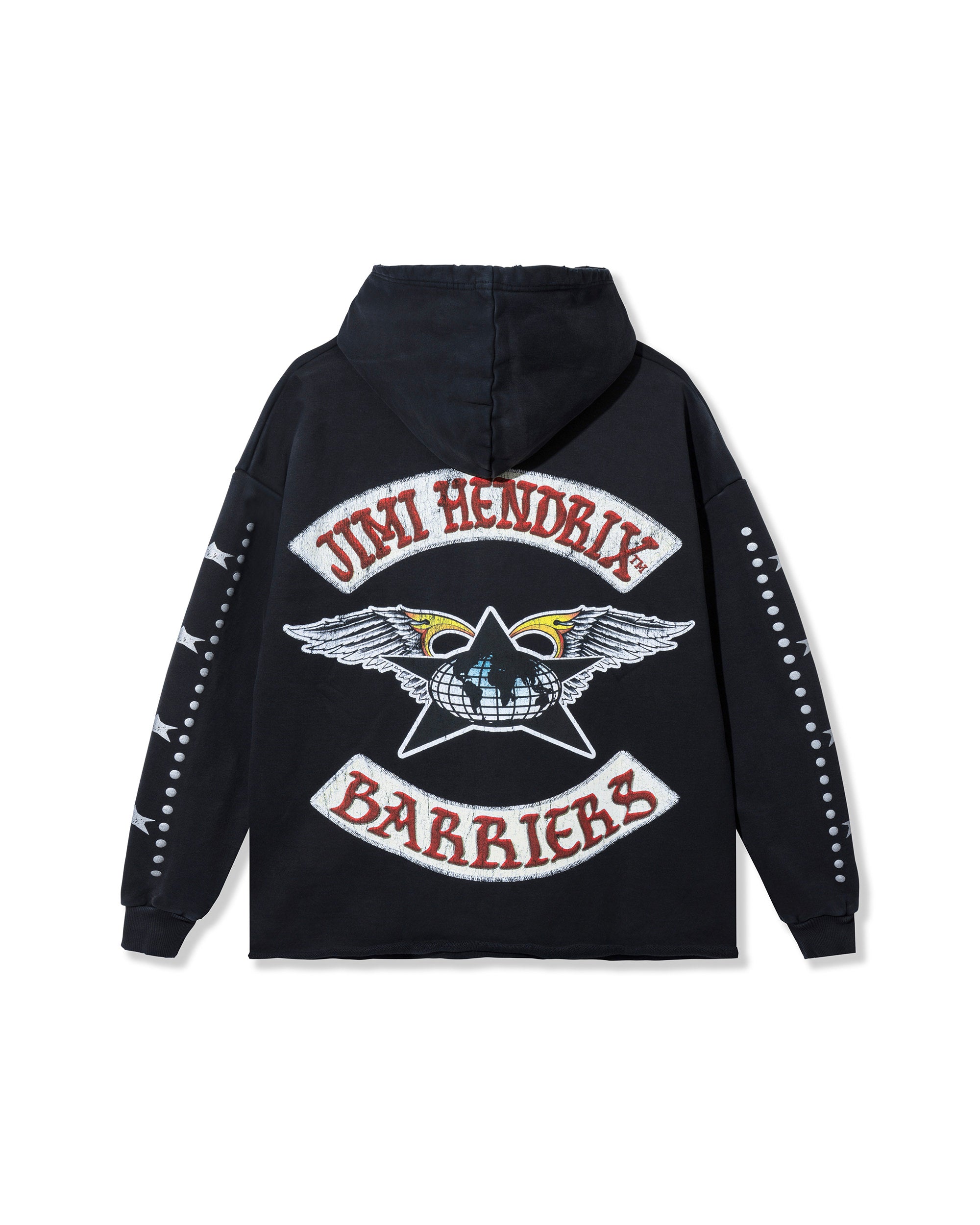 Jimi Hendrix x Barriers Worldwide - Buster Hoodie in Vintage Black