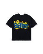 WORLD IN FLAMES SS TEE - BLACK
