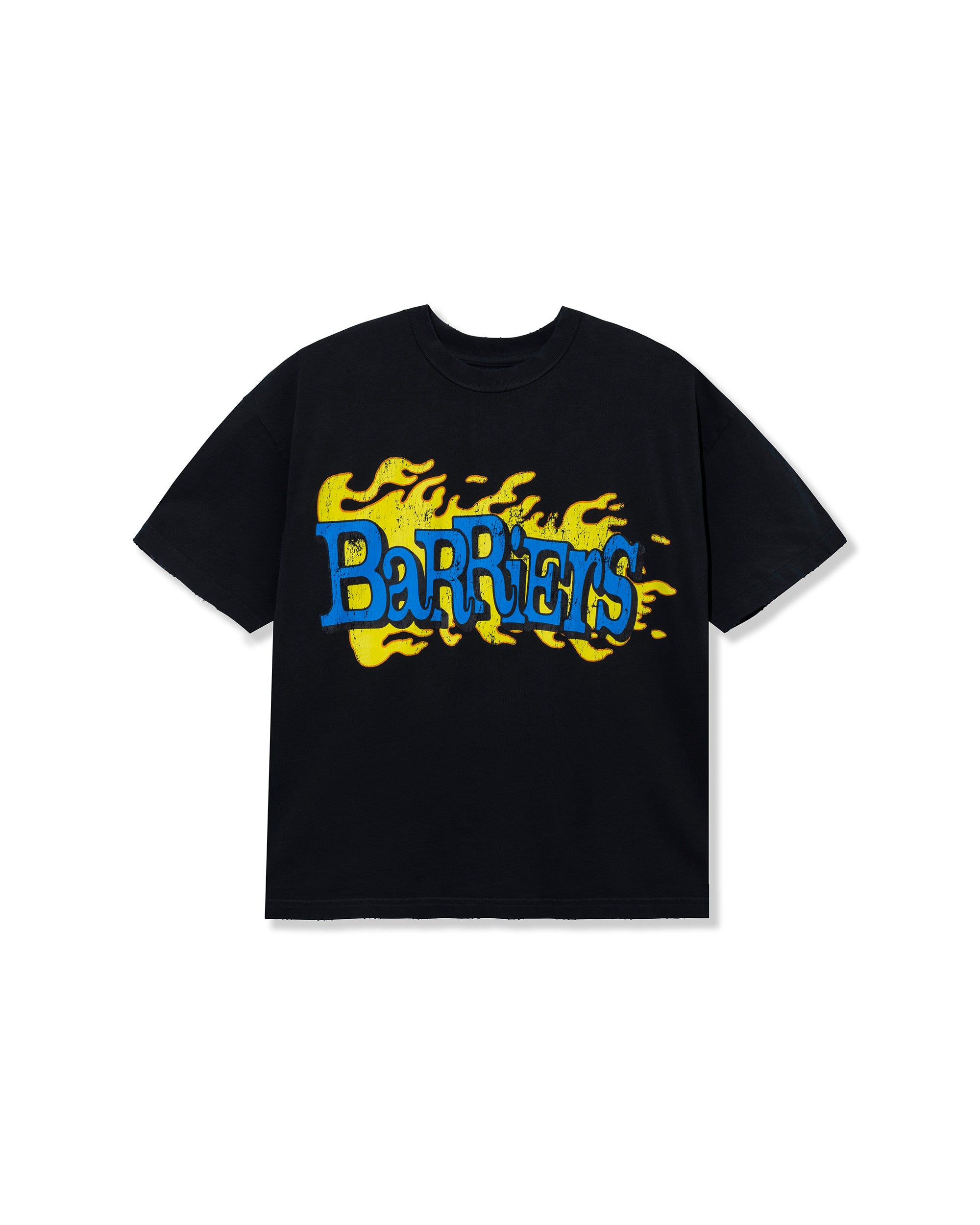 WORLD IN FLAMES SS TEE - BLACK