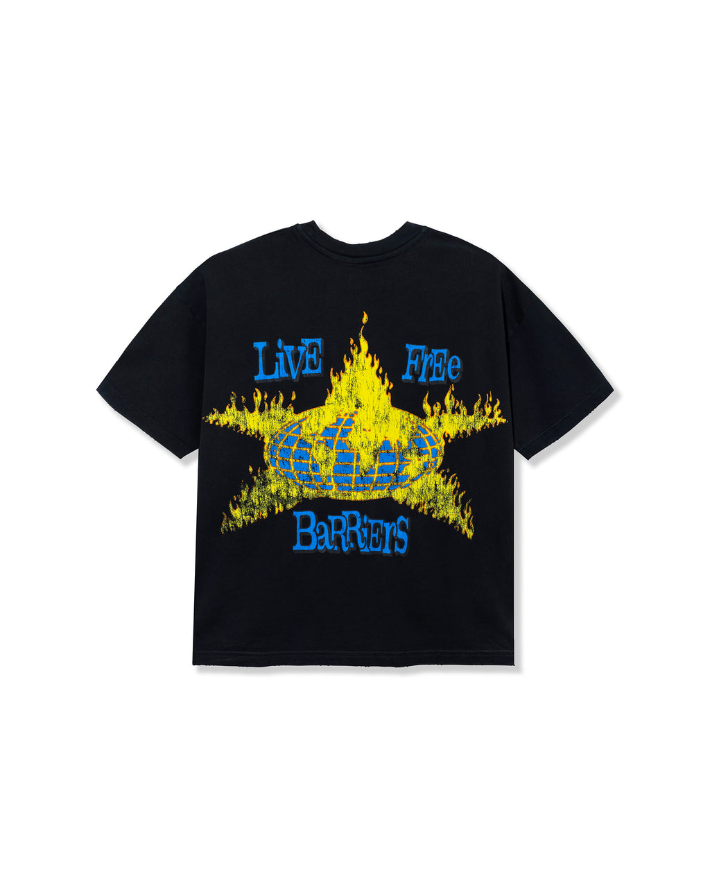 WORLD IN FLAMES SS TEE - BLACK