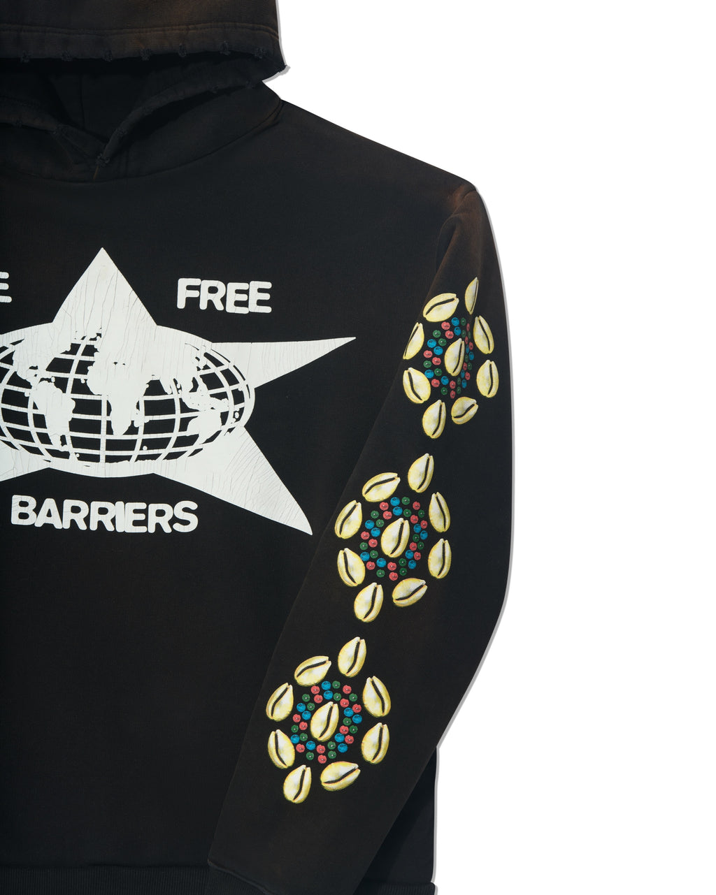 Black Cowrie Shell Hoodie