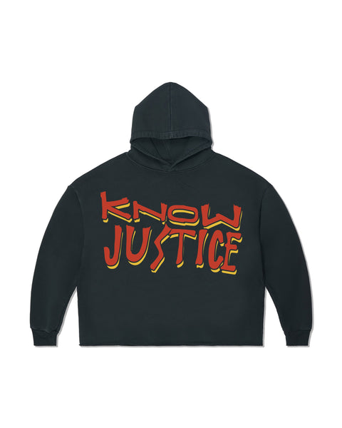 Know Justice Know Peace Aged Hoodie