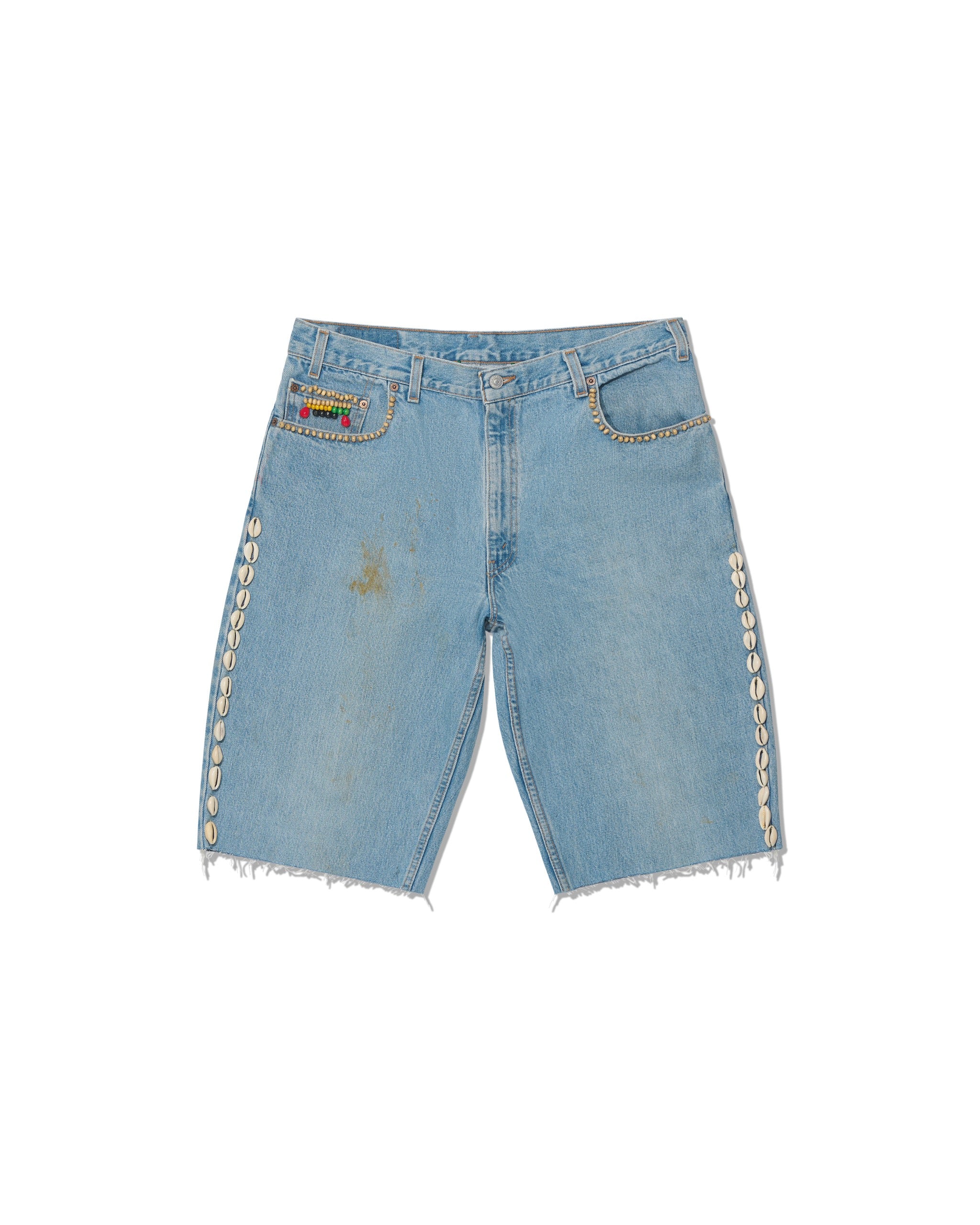 【BAON】[unisex] Ludica Banding PinTuck Raw Denim Bermuda PT BDD-710N (long rise relaxed tapered) – Benzak Denim Developers