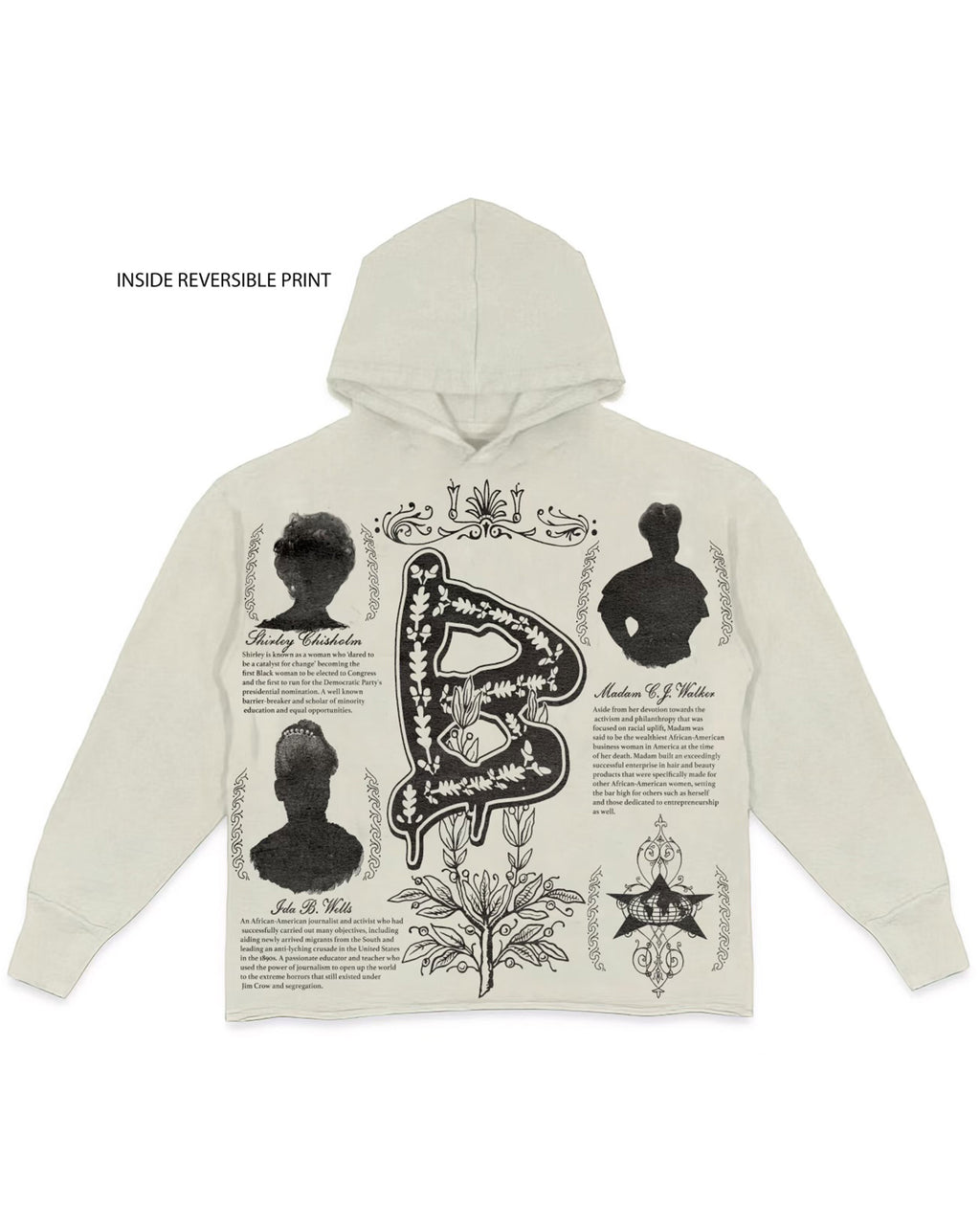 WOMENS BLACK HEROES HOODIE