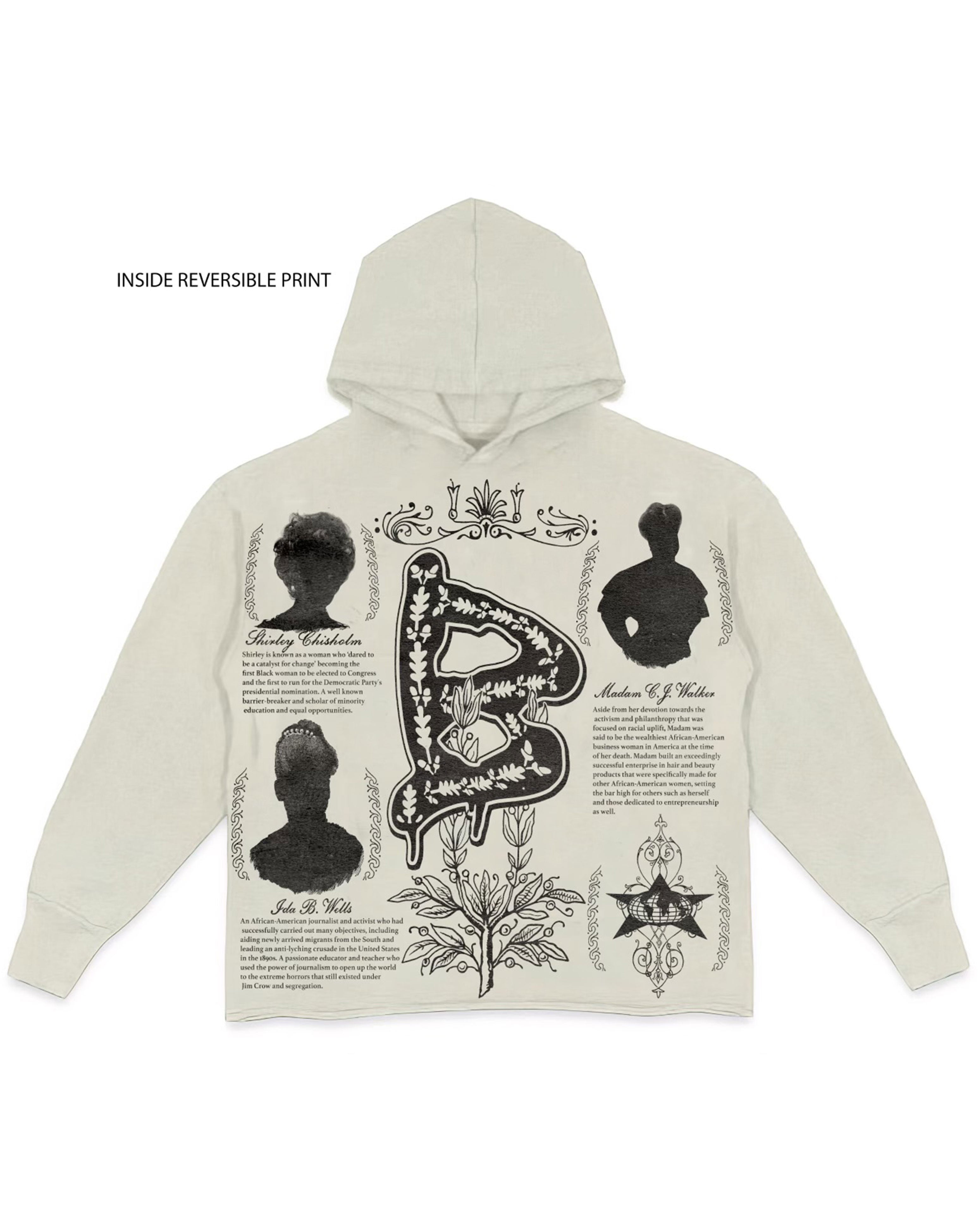 WOMENS BLACK HEROES HOODIE