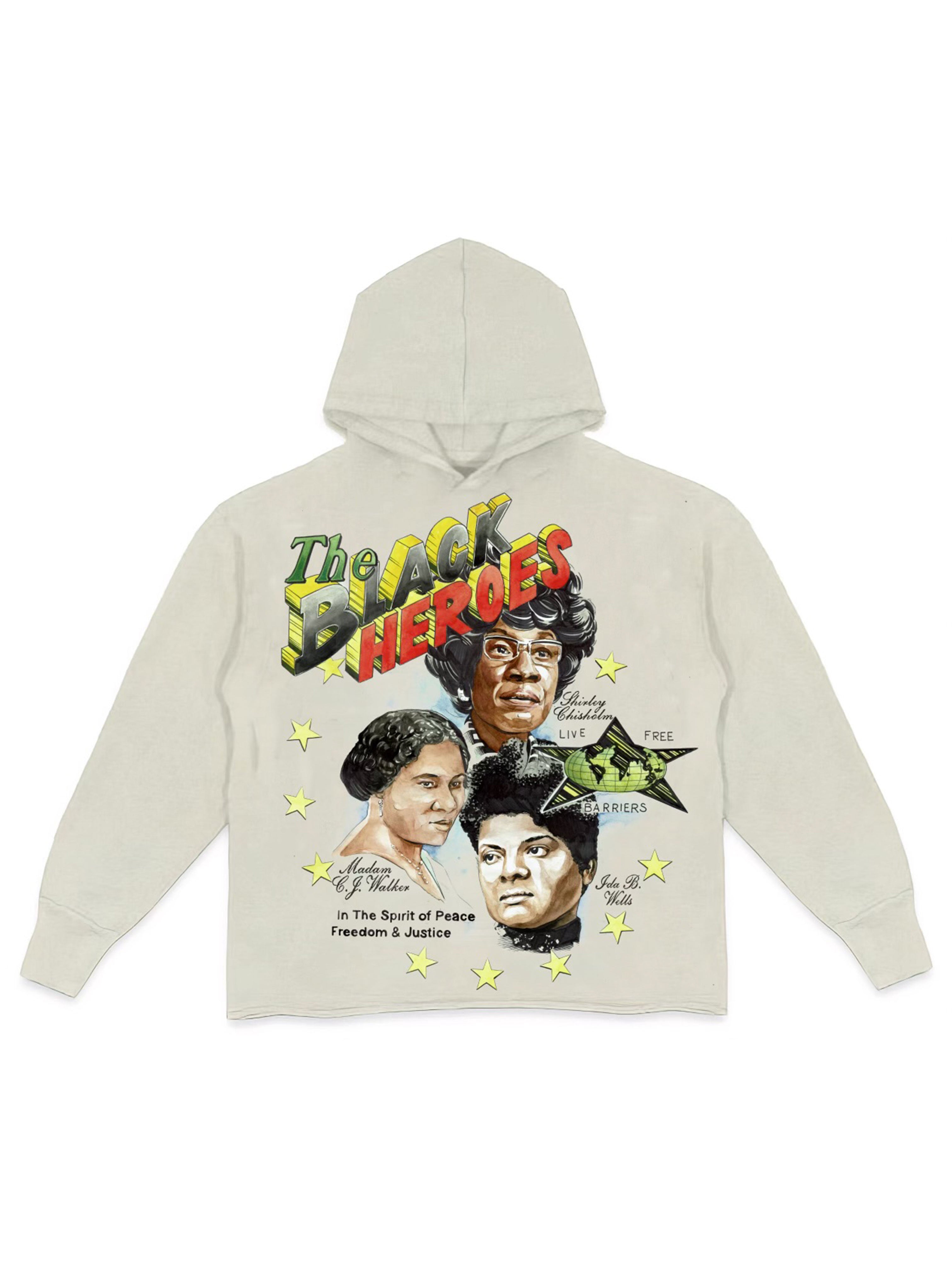 WOMENS BLACK HEROES HOODIE